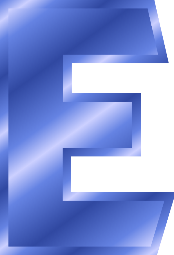 Alphabet Letter E Vector Clip Art