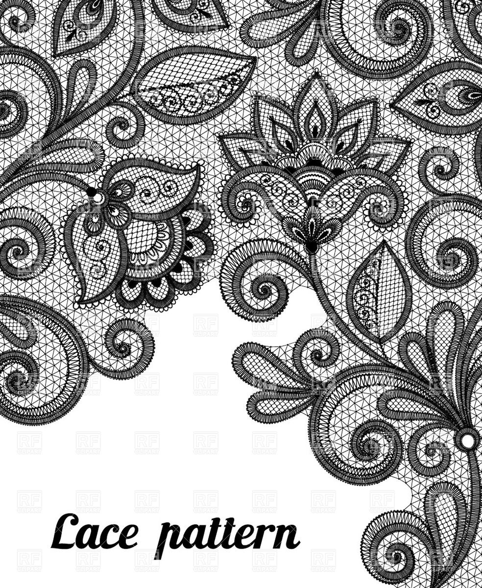 Black Lace Pattern 28991 Download Royalty Free Vector Clipart  Eps
