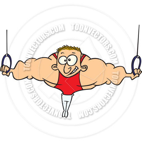 Cartoon Gymnast Rings By Ron Leishman   Toon Vectors Eps  12086