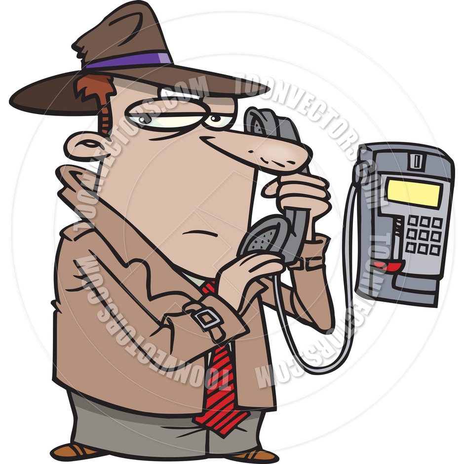 Cartoon Private Detective By Ron Leishman   Toon Vectors Eps  10822