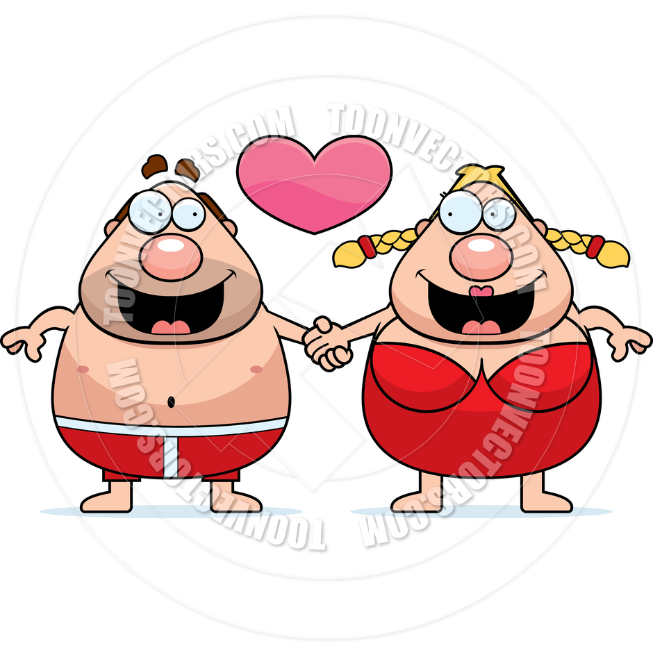 Cartoon Swimsuit Couple By Cory Thoman   Toon Vectors Eps  72978