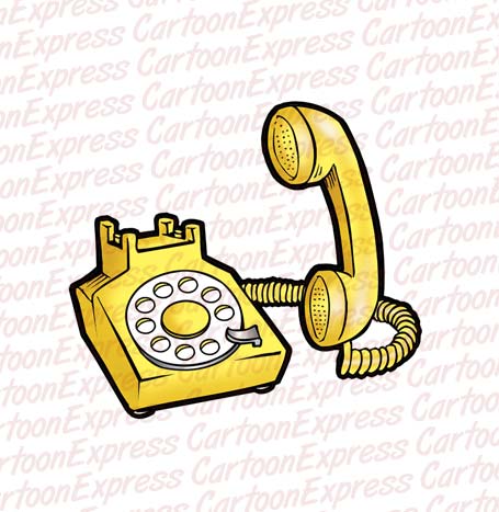 Cartoon Vector Illustration Telephone