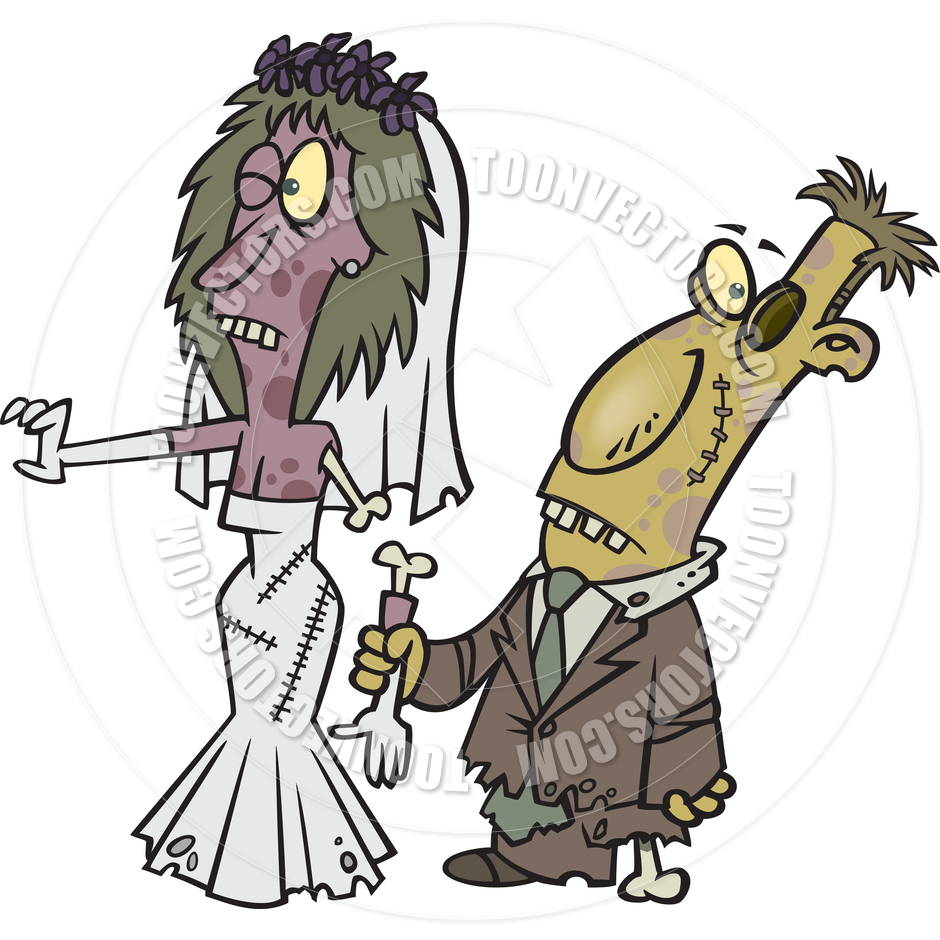 Cartoon Zombie Wedding By Ron Leishman   Toon Vectors Eps  22691