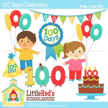 Clip Art   100 Days Celebration   Holiday Themed Clipart  4 00