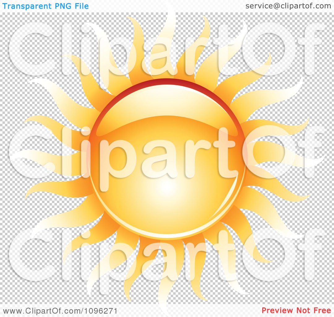 Clipart 3d Shiny Summer Sun And Heat Waves   Royalty Free Vector