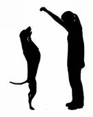 Dog Training  Obedience   Command  Up   Clipart Graphic