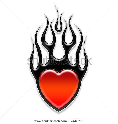 Flaming Heart Clip Art Flaming Heart   Stock Photo