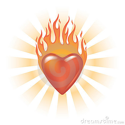Flaming Heart Clip Art Glassy Flaming Heart 1987969 Jpg