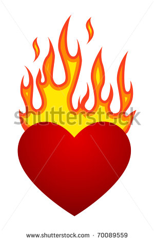 Flaming Heart Clip Art With Flaming Heart At Fire