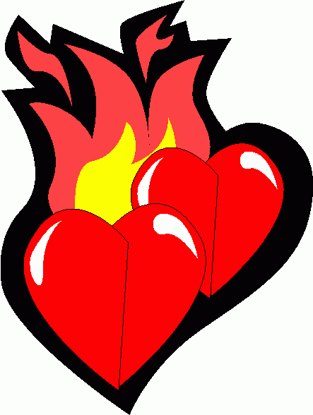 Hearts Flaming Clipart   Hearts Flaming Clip Art