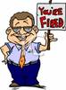 Man Holding A You Re Fired Sign Clipart Image