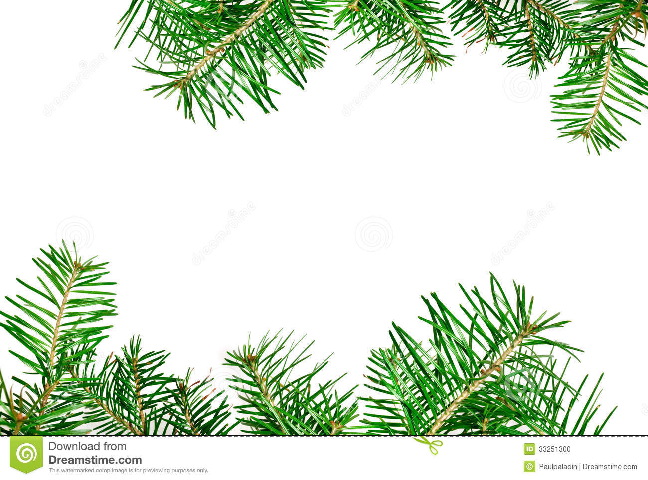 Pine Branches For Decorative Christmas Background