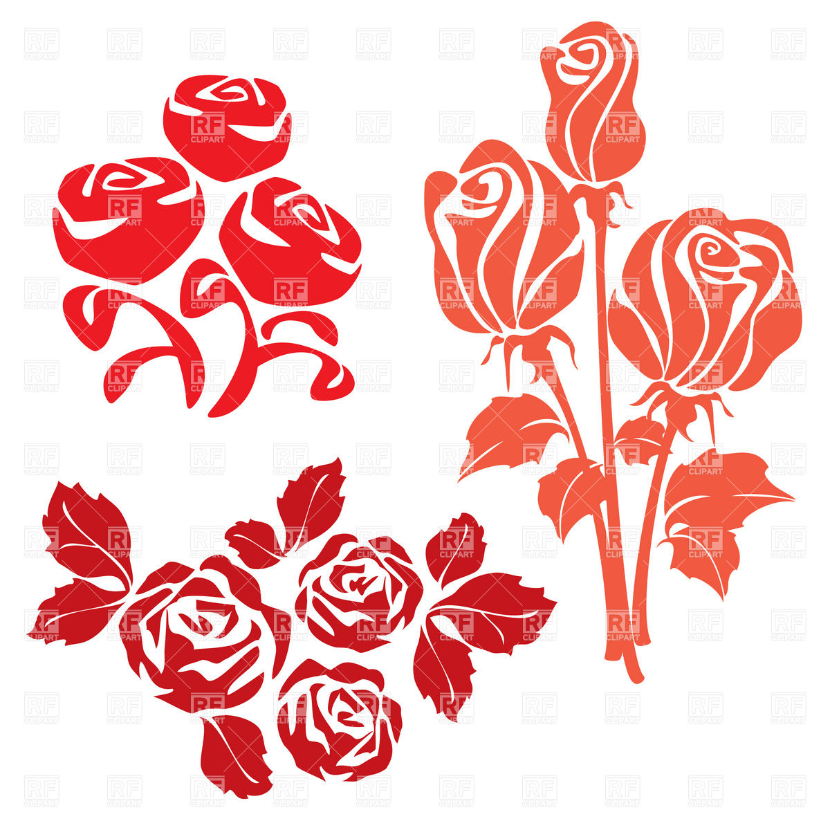 Rose Simple Silhouette 17070 Plants And Animals Download Royalty    