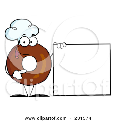 Royalty Free  Rf  Clipart Illustration Of A Donut Character Wearing A