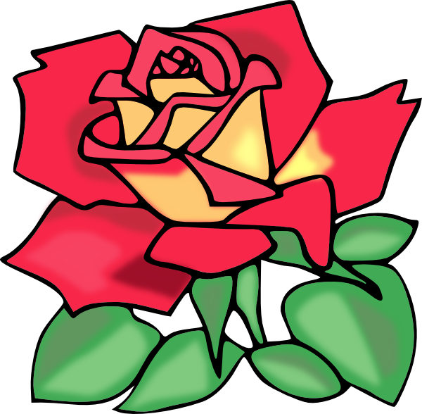 Simple Cartoon Rose Simple Rose Clipart