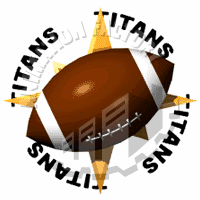 Titans Circling Football Animated Clipart