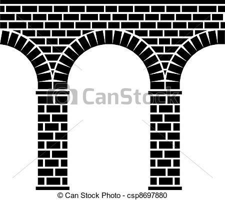 Vector Ancient Seamless Stone Bridge Viaduct Aqueduct   Csp8697880