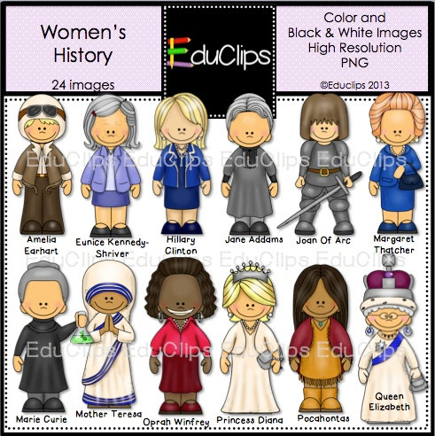 Women S History Clip Art Bundle By Educlips On Etsy
