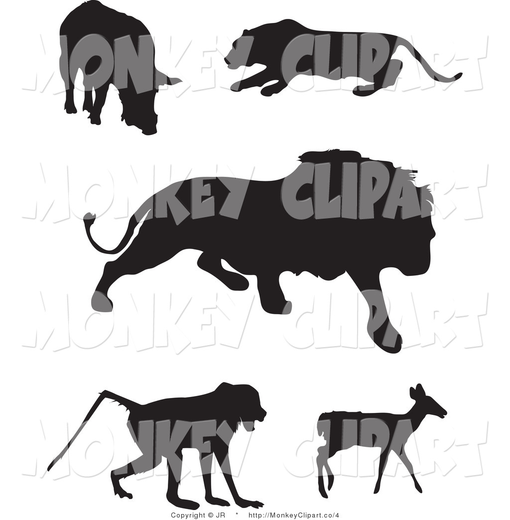 Zoo Animal Silhouette Clip Art