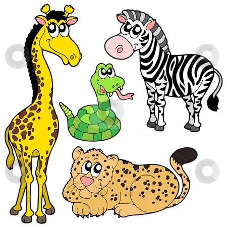 Zoo Animals Collection 2 Stock Vector Clipart Zoo Animals Collection