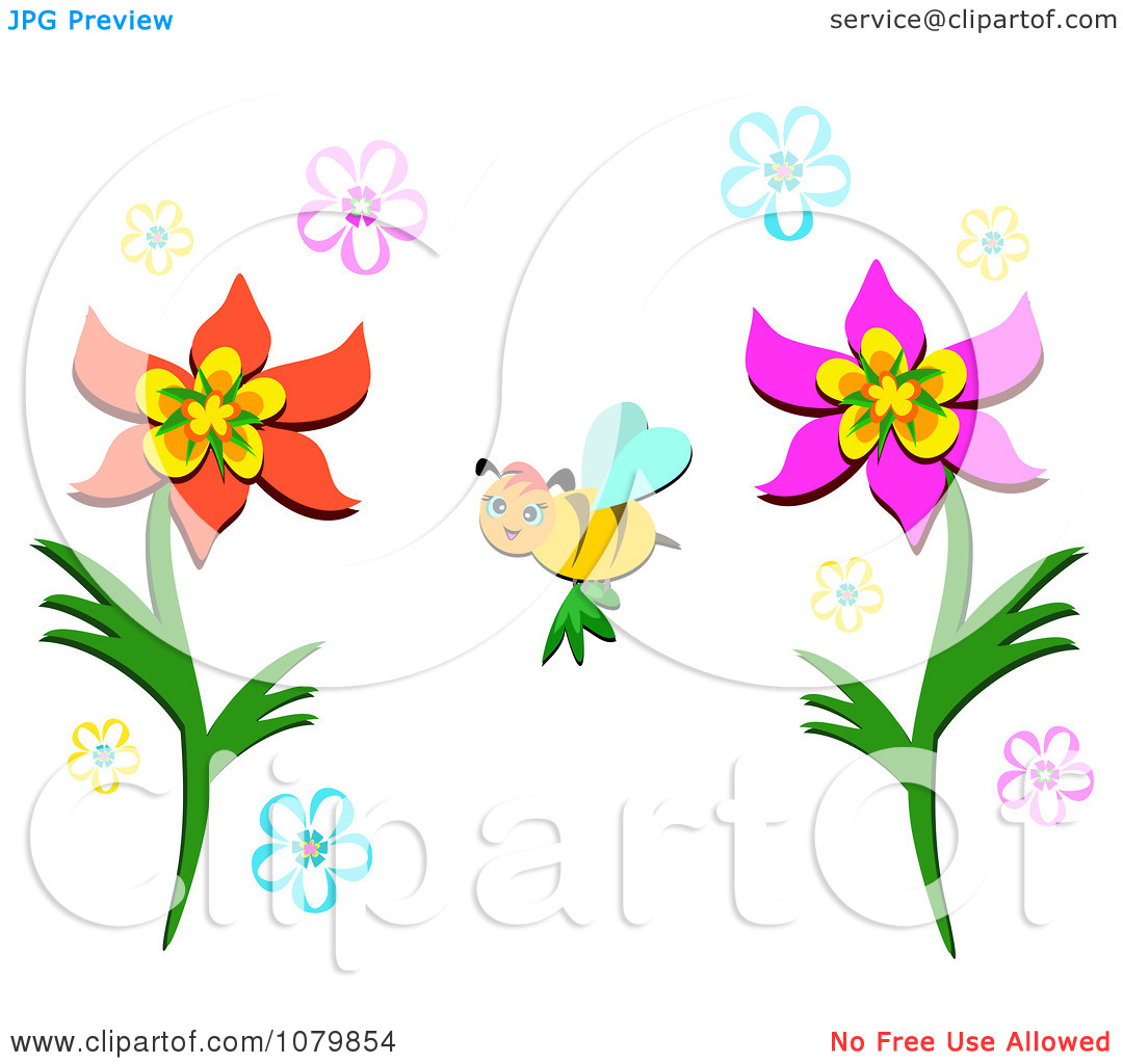 Bee Pollination Illustrations Clipart