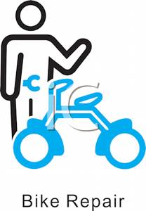 Bike Repair Sign   Royalty Free Clipart Picture