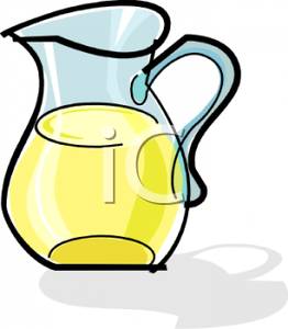     Cartoon Of A Pitcher Of Orange Juice   Royalty Free Clipart Picture