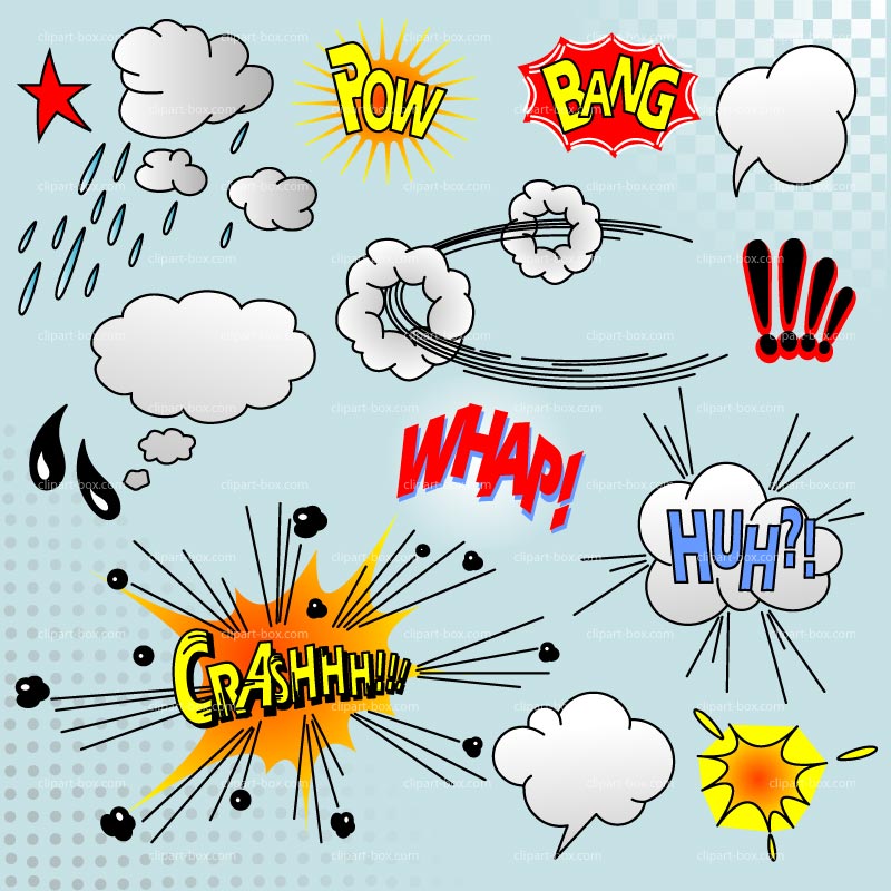 Clipart Comic Speech Icons   Royalty Free Vector Design