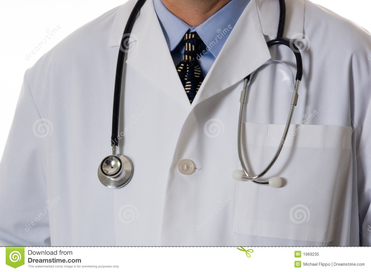 Doctor With Lab Coat And Stethoscope Royalty Free Stock Photo   Image