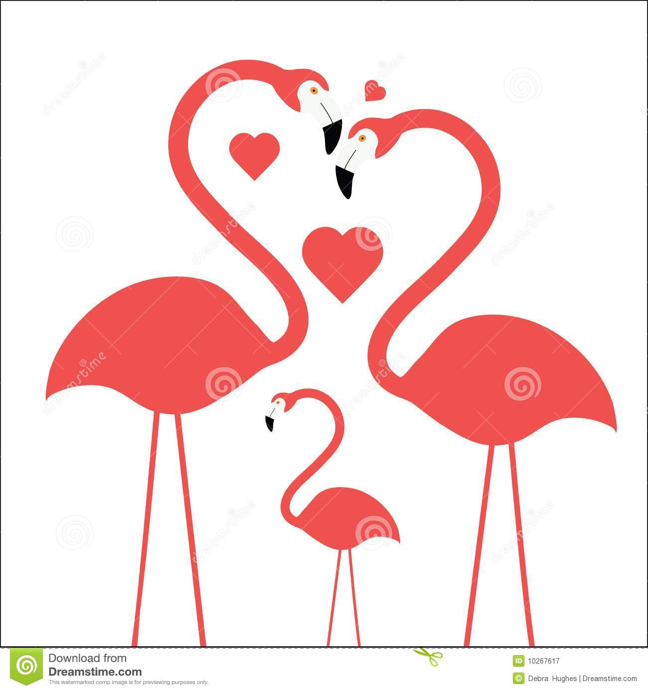 Flamingo Heart Clip Art Flamingo Family