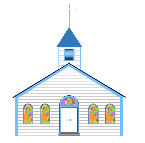 Free Christian Clip Art  Local Church Graphic Image With Plain White
