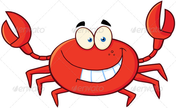 Funny Crab Cartoon Mascot Character   Stock Photo   Photodune