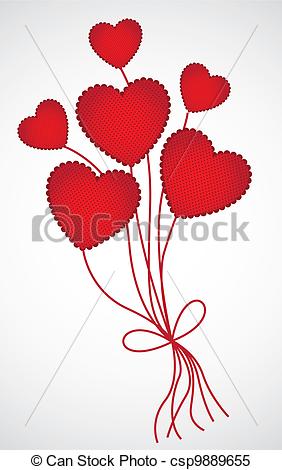 Heart Shaped Balloons Clipart