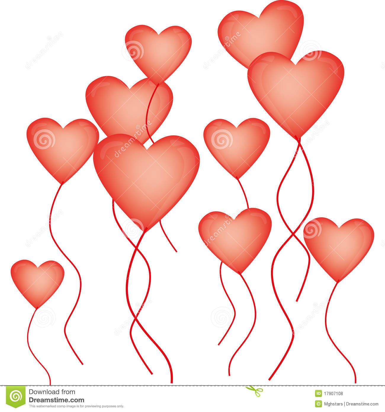 Heart Shaped Balloons For Valentine S Day Royalty Free Stock Photos