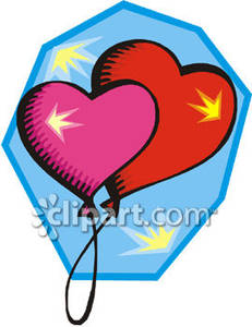 Heart Shaped Balloons   Royalty Free Clipart Picture