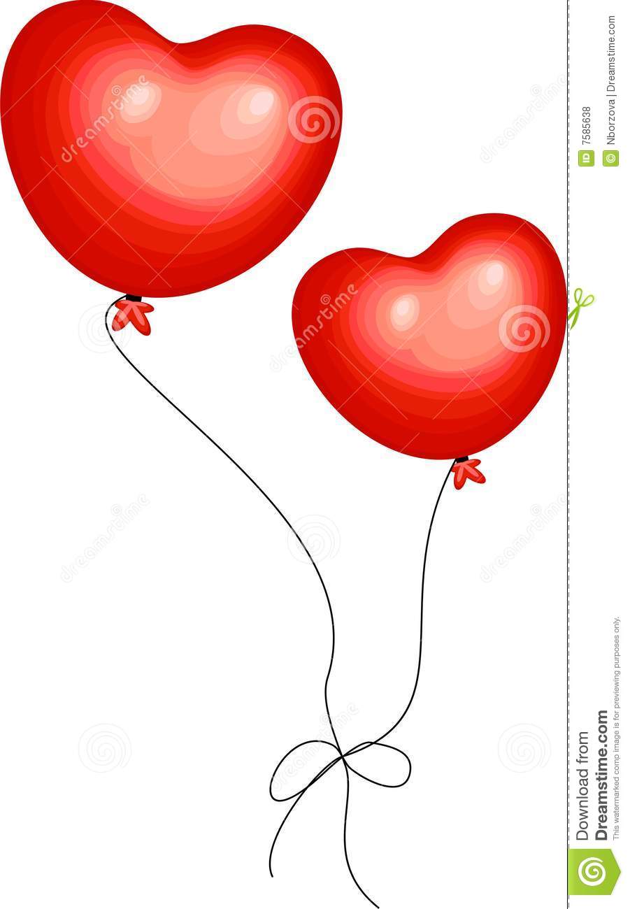 Heart Shaped Balloons Royalty Free Stock Photos   Image  7585638