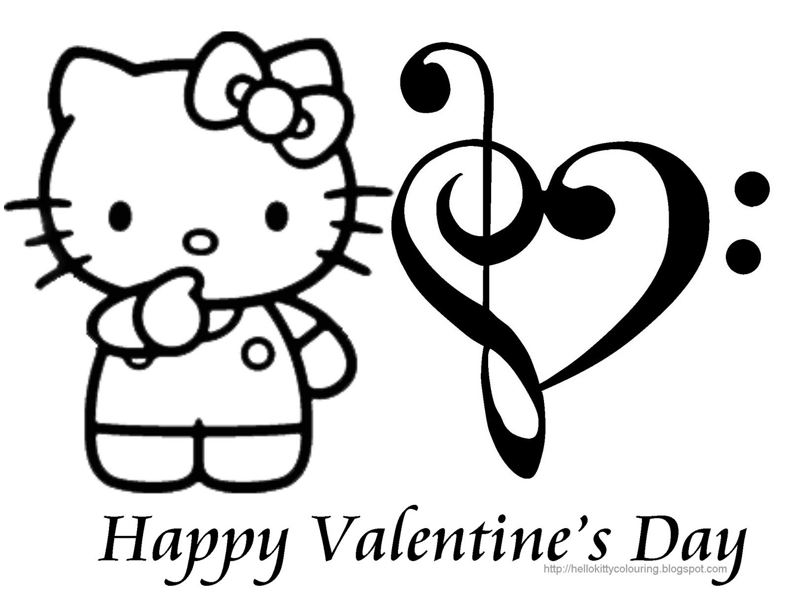 Hello Kitty Valentines Coloring Pages   Hello Kitty Forever