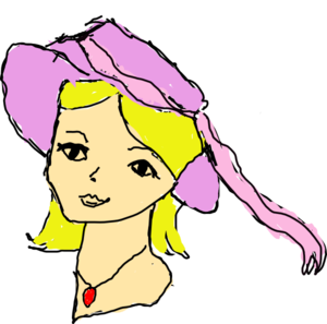 Old Fashion Ladies Hat Clipart
