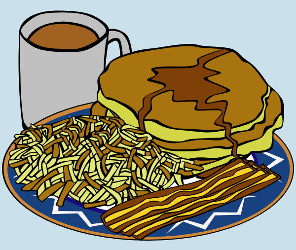 Pancake And Syrup Coffee Bacon Hashbrown Clip Art At Clker Com    