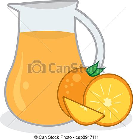 Pitcher Of Orange Juice With Oranges    Csp8917111   Search Clipart