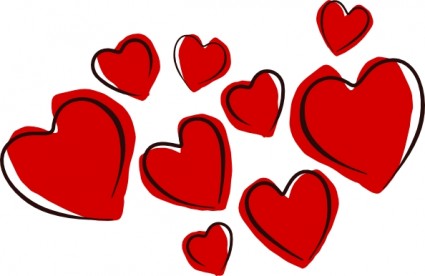 Related Pictures Valentine Hearts Clip Art Black And White