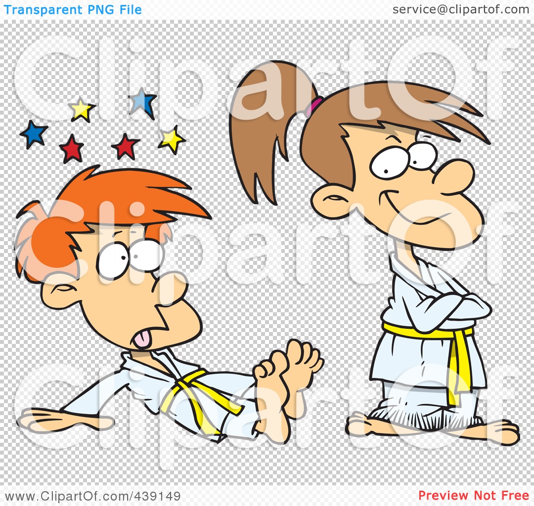 Rf Clip Art Illustration Of Cartoon Judo Kids Fighting 1024439149 Jpg