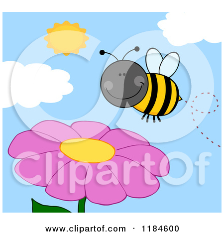 Royalty Free  Rf  Bee Pollination Clipart Illustrations Vector