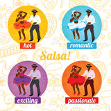 Salsa Dancing Poster For The Party  Cuban Couple Palms Musical