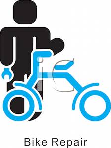 Sign For Bike Repair   Royalty Free Clipart Picture