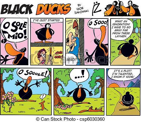 Vector Clipart Of Black Ducks Comics Episode 12   Black Ducks Comic    