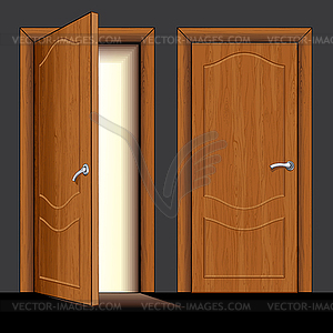 Wooden Door   Vector Clip Art