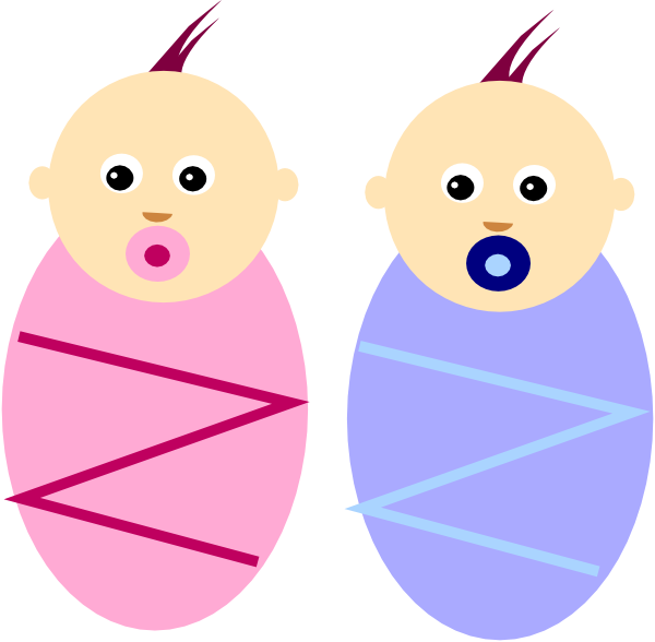 Boy Girl Twin Infants Clip Art At Clker Com   Vector Clip Art Online