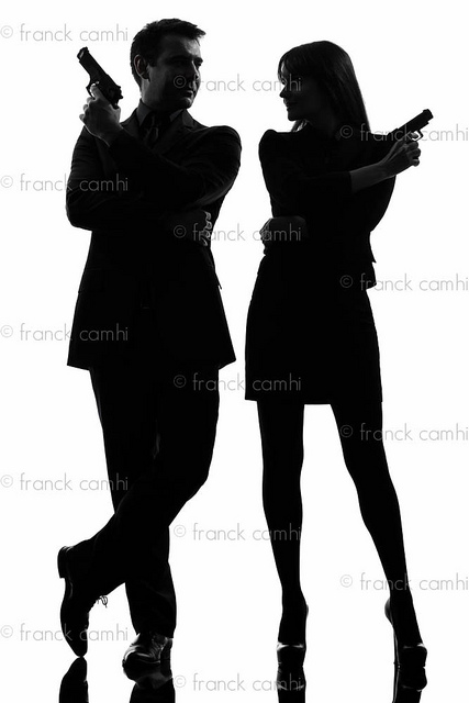 Couple Woman Man Detective Secret Agent Criminal Silhouette   Flickr