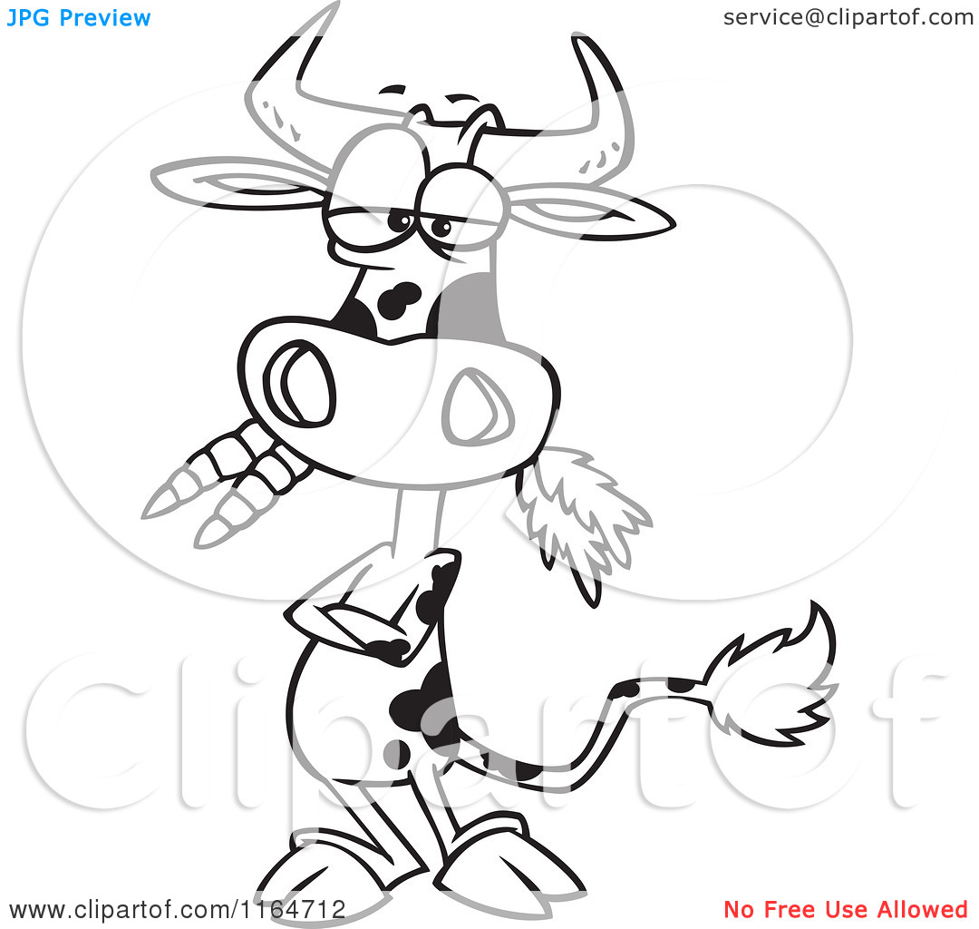Cow Jumped Over The Moon Coloring Page Cartoon Of An Outlined Cow